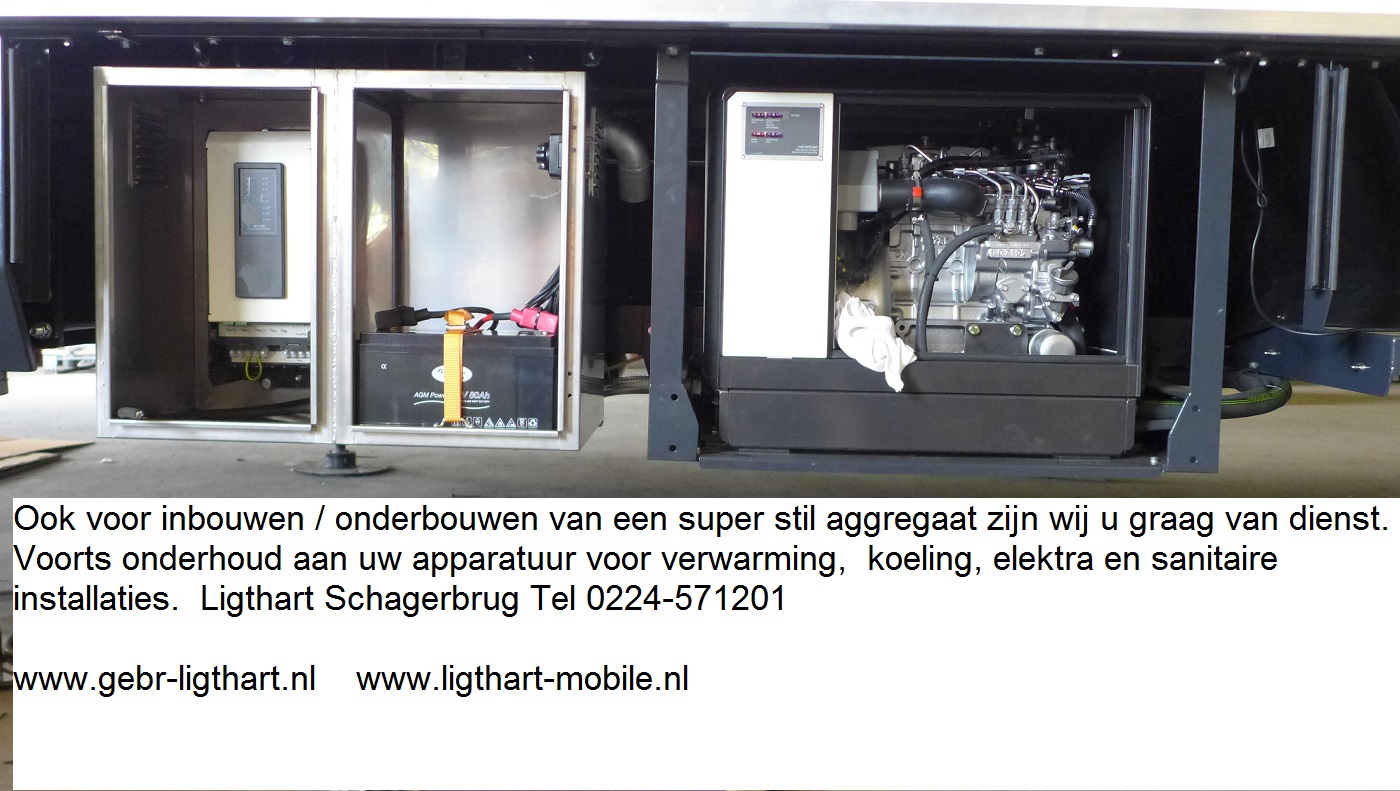 Aggregaat onderbouwen, onderhoud apparatuur ? dan naar Ligthart  Schagerbrug...