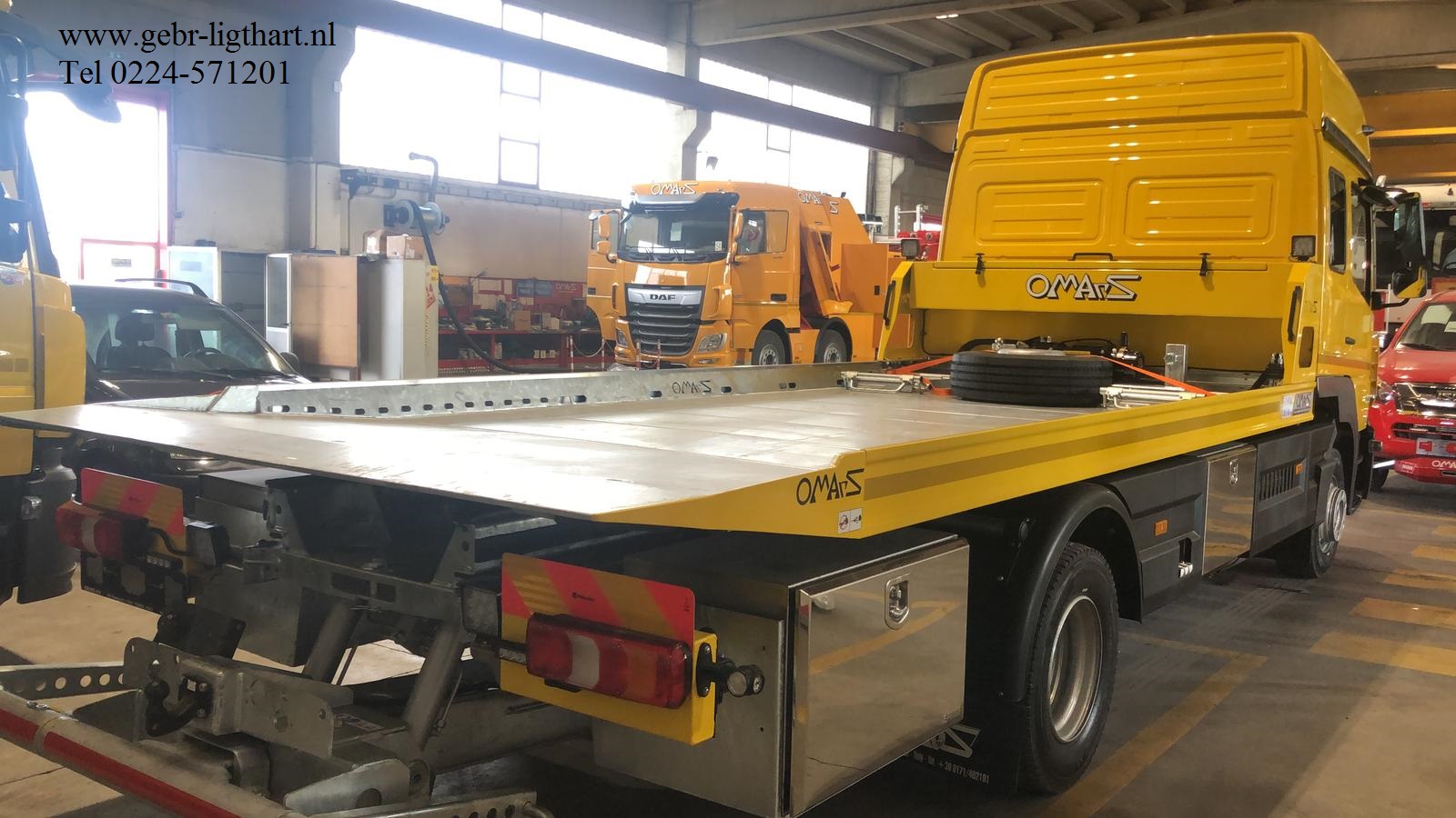 Productie bergingsvoertuigen in actie....