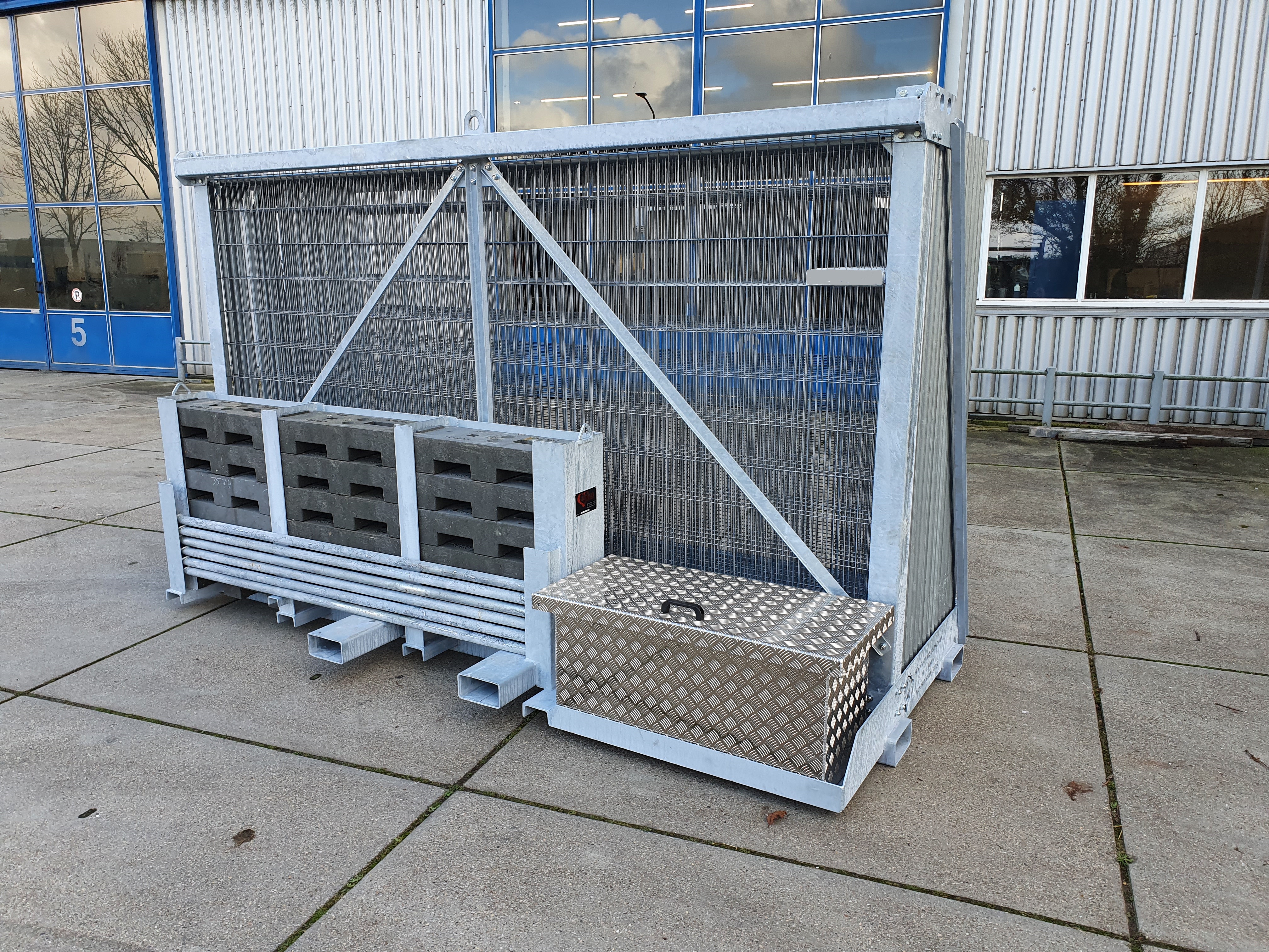 Transportframe bouwhek materialen.